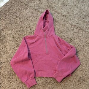 Lululemon pink blossom scuba hoodie size M/L